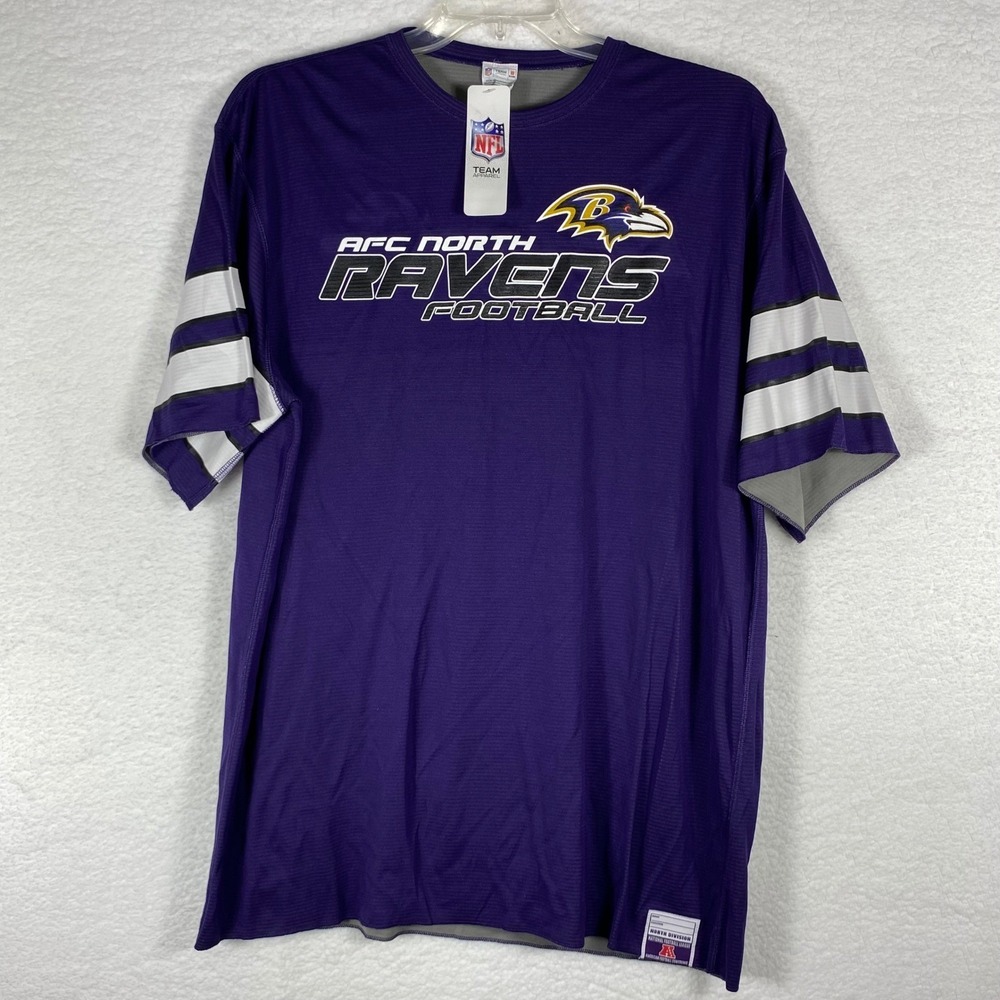 Baltimore Ravens NFL Men's Team Apparel AFC North Football‎ Purple T Shirt XL